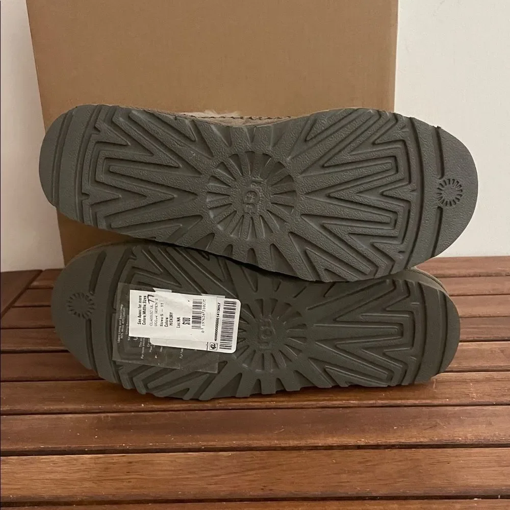 UGG Classic Ultra Mini Alpine Booties Hickory USA Women Size 7/UK 5/EU 38